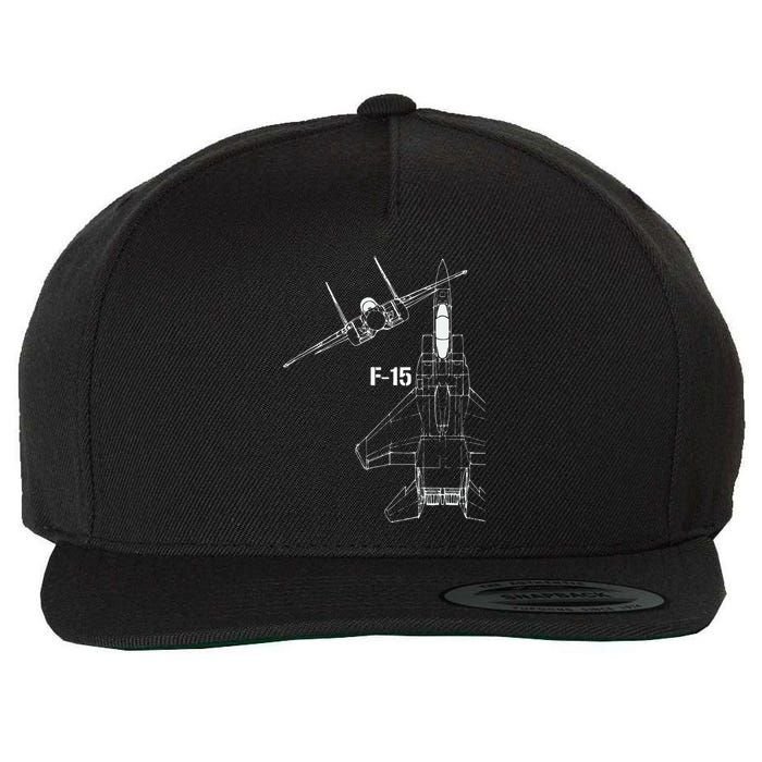 F15 Eagle Jet Military Stealth Fighter Jet Wool Snapback Cap
