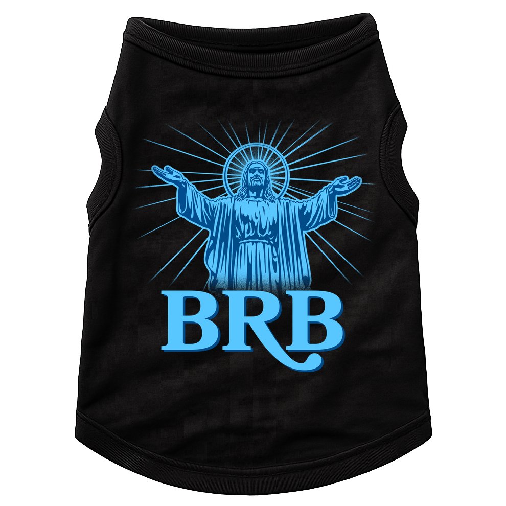 Funny Easter Jesus BRB Be Right Back Doggie Tank