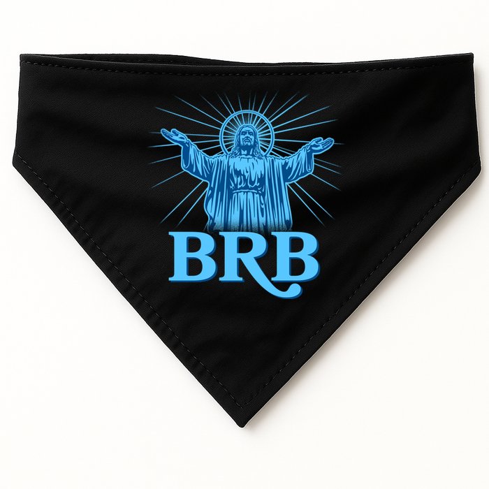 Funny Easter Jesus BRB Be Right Back USA-Made Doggie Bandana