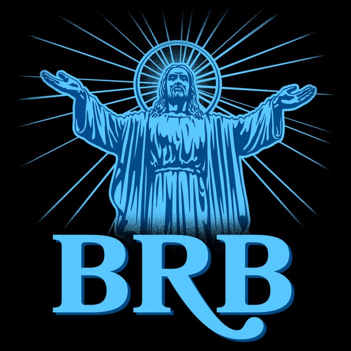 Funny Easter Jesus BRB Be Right Back USA-Made Doggie Bandana