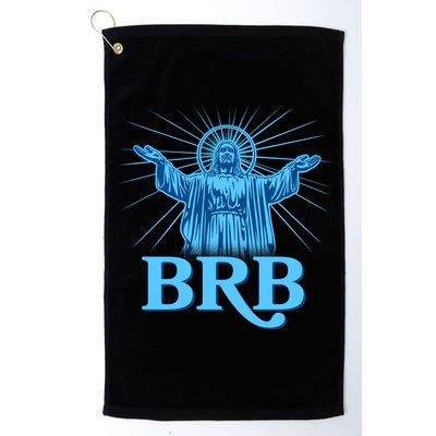 Funny Easter Jesus BRB Be Right Back Golf Towel