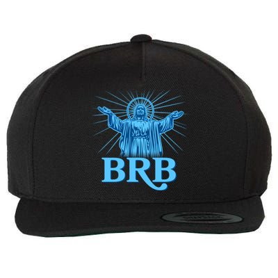 Funny Easter Jesus BRB Be Right Back Wool Snapback Cap