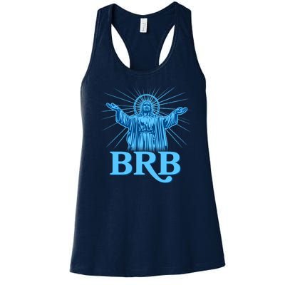 Funny Easter Jesus BRB Be Right Back Women's Racerback Tank