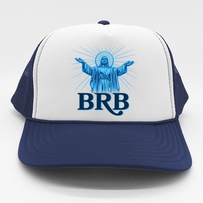 Funny Easter Jesus BRB Be Right Back Trucker Hat