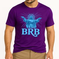 Funny Easter Jesus BRB Be Right Back Cooling Performance Crew T-Shirt