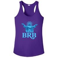 Funny Easter Jesus BRB Be Right Back Ladies PosiCharge Competitor Racerback Tank