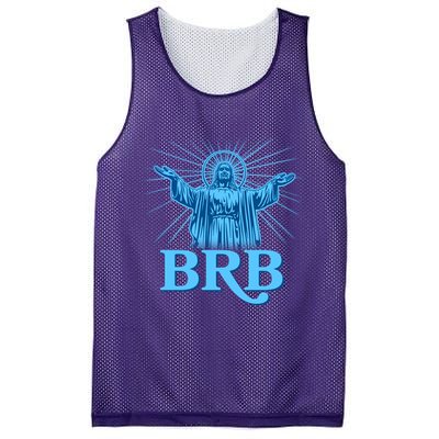 Funny Easter Jesus BRB Be Right Back Mesh Reversible Basketball Jersey Tank