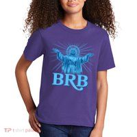 Funny Easter Jesus BRB Be Right Back Kids T-Shirt