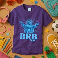 Funny Easter Jesus BRB Be Right Back Kids T-Shirt