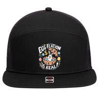 Funny Easter Jokes On Egg Inflation Eggflation Eggflation 7 Panel Mesh Trucker Snapback Hat