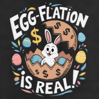 Funny Easter Jokes On Egg Inflation Eggflation Eggflation 7 Panel Mesh Trucker Snapback Hat