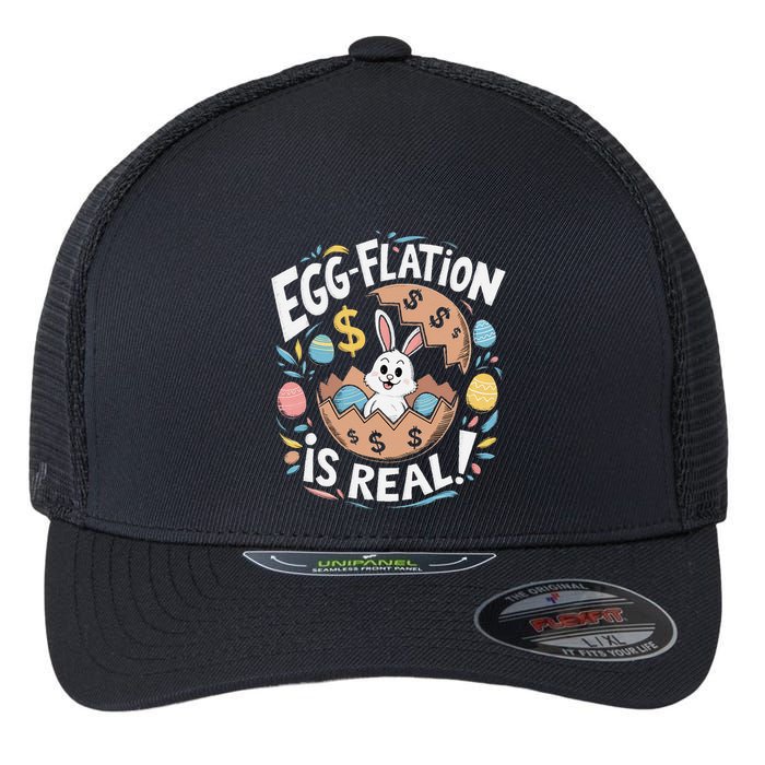 Funny Easter Jokes On Egg Inflation Eggflation Eggflation Flexfit Unipanel Trucker Cap