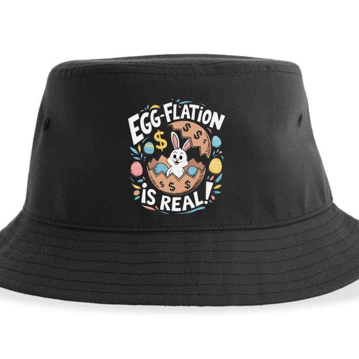 Funny Easter Jokes On Egg Inflation Eggflation Eggflation Sustainable Bucket Hat