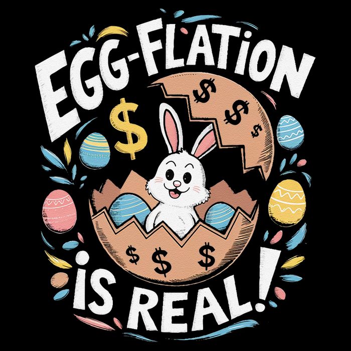 Funny Easter Jokes On Egg Inflation Eggflation Eggflation Sustainable Bucket Hat