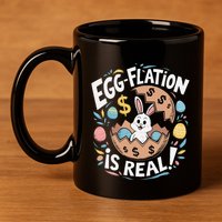 Funny Easter Jokes On Egg Inflation Eggflation Eggflation 11oz C Handle Ceramic Mug