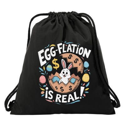 Funny Easter Jokes On Egg Inflation Eggflation Eggflation Drawstring Bag