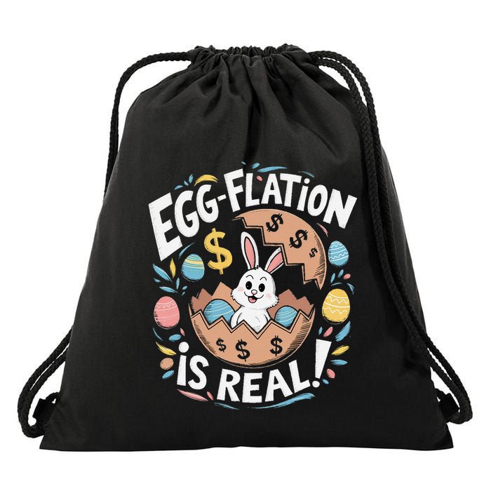 Funny Easter Jokes On Egg Inflation Eggflation Eggflation Drawstring Bag