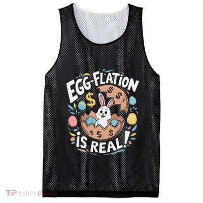 Funny Easter Jokes On Egg Inflation Eggflation Eggflation Mesh Reversible Basketball Jersey Tank