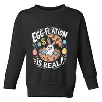 Funny Easter Jokes On Egg Inflation Eggflation Eggflation Toddler Sweatshirt