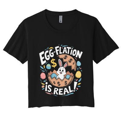 Funny Easter Jokes On Egg Inflation Eggflation Eggflation Crop Top