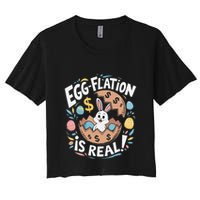 Funny Easter Jokes On Egg Inflation Eggflation Eggflation Crop Top