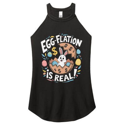 Funny Easter Jokes On Egg Inflation Eggflation Eggflation Women's Perfect Tri Rocker Tank