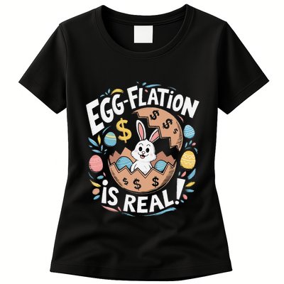 Funny Easter Jokes On Egg Inflation Eggflation Eggflation Womens T-Shirt