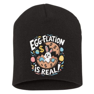 Funny Easter Jokes On Egg Inflation Eggflation Eggflation Short Acrylic Beanie