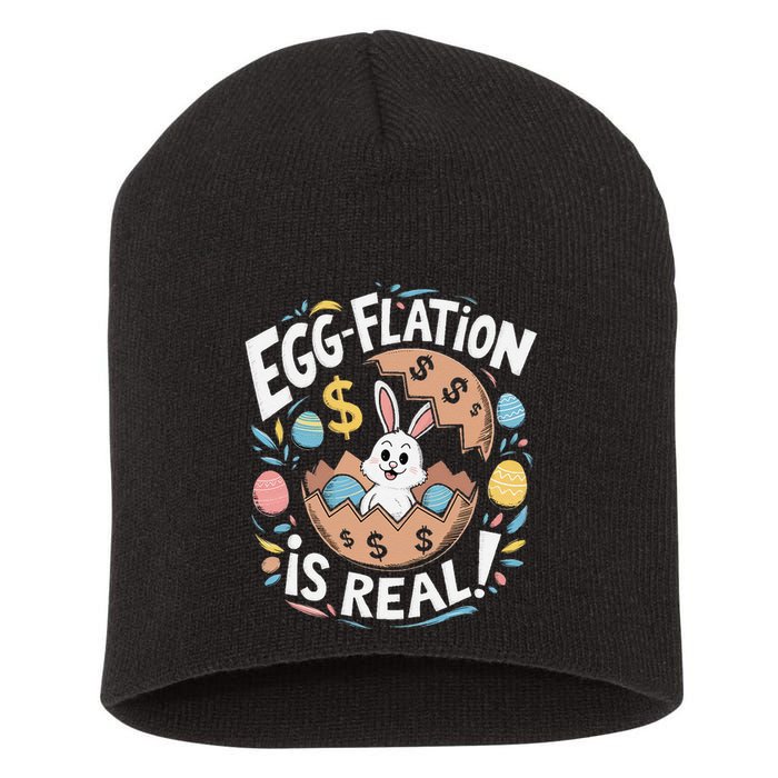 Funny Easter Jokes On Egg Inflation Eggflation Eggflation Short Acrylic Beanie