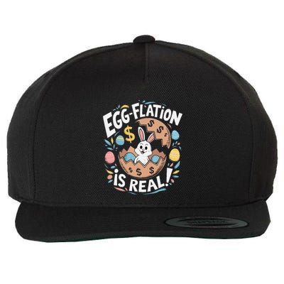 Funny Easter Jokes On Egg Inflation Eggflation Eggflation Wool Snapback Cap