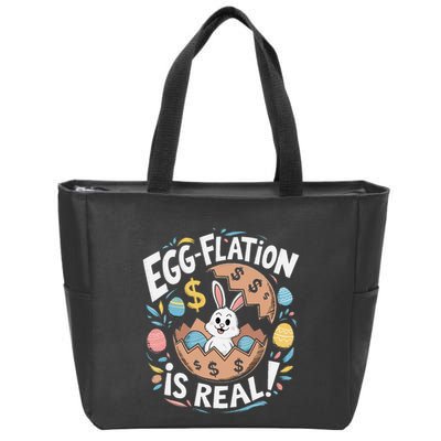 Funny Easter Jokes On Egg Inflation Eggflation Eggflation Zip Tote Bag