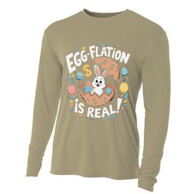 Funny Easter Jokes On Egg Inflation Eggflation Eggflation Cooling Performance Long Sleeve Crew