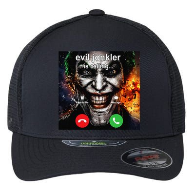 Funny Evil Jonkler Is Calling Halloween Flexfit Unipanel Trucker Cap