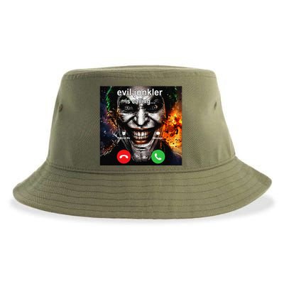 Funny Evil Jonkler Is Calling Halloween Sustainable Bucket Hat