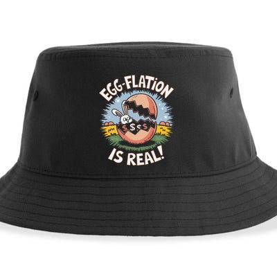 Funny Easter Jokes On Egg Inflation Eggflation Eggflation Sustainable Bucket Hat
