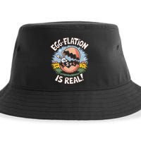 Funny Easter Jokes On Egg Inflation Eggflation Eggflation Sustainable Bucket Hat