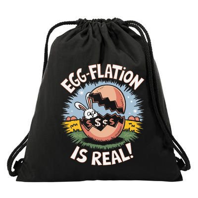 Funny Easter Jokes On Egg Inflation Eggflation Eggflation Drawstring Bag