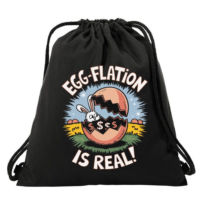 Funny Easter Jokes On Egg Inflation Eggflation Eggflation Drawstring Bag