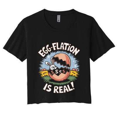 Funny Easter Jokes On Egg Inflation Eggflation Eggflation Crop Top