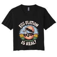 Funny Easter Jokes On Egg Inflation Eggflation Eggflation Crop Top