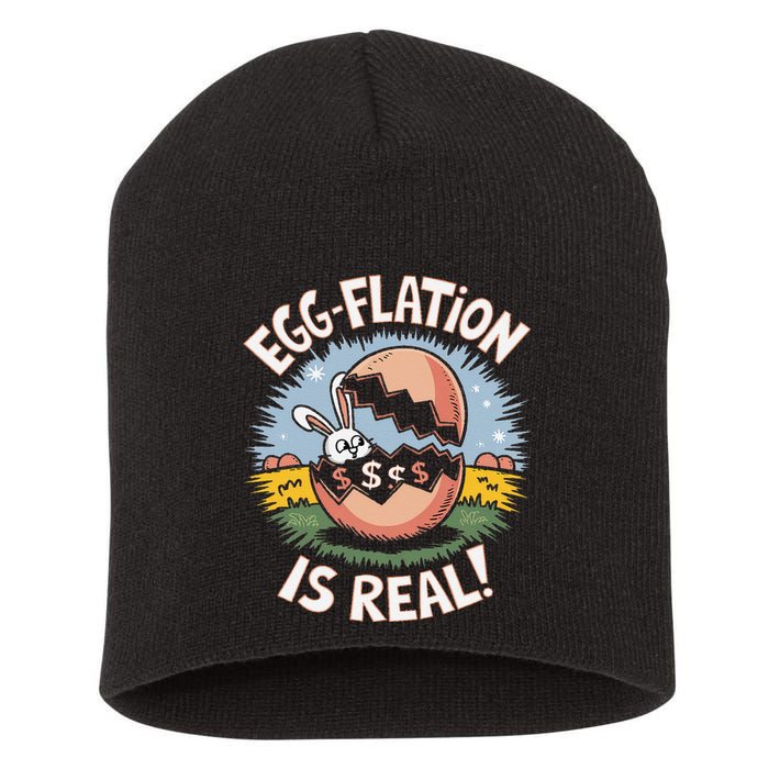 Funny Easter Jokes On Egg Inflation Eggflation Eggflation Short Acrylic Beanie