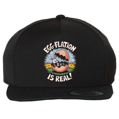 Funny Easter Jokes On Egg Inflation Eggflation Eggflation Wool Snapback Cap