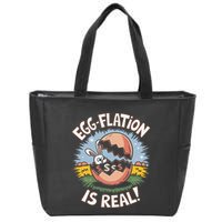 Funny Easter Jokes On Egg Inflation Eggflation Eggflation Zip Tote Bag