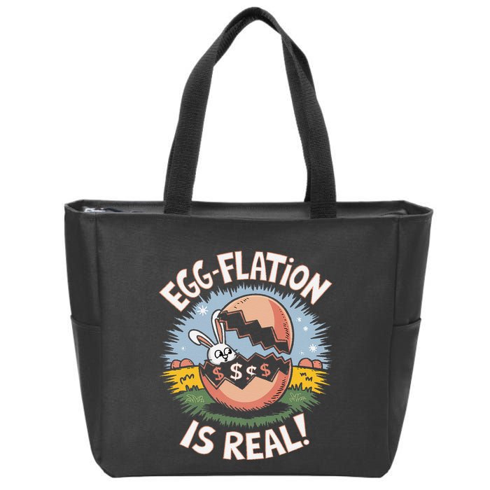 Funny Easter Jokes On Egg Inflation Eggflation Eggflation Zip Tote Bag