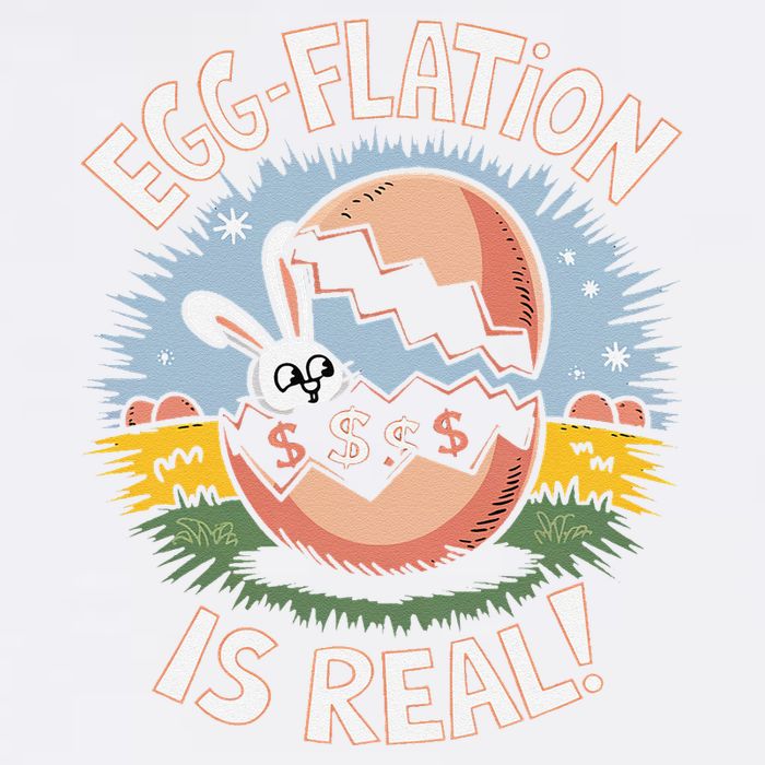Funny Easter Jokes On Egg Inflation Eggflation Eggflation Garment-Dyed Sweatshirt