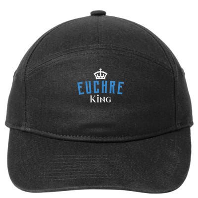 Funny Euchre King Card Game 7-Panel Snapback Hat