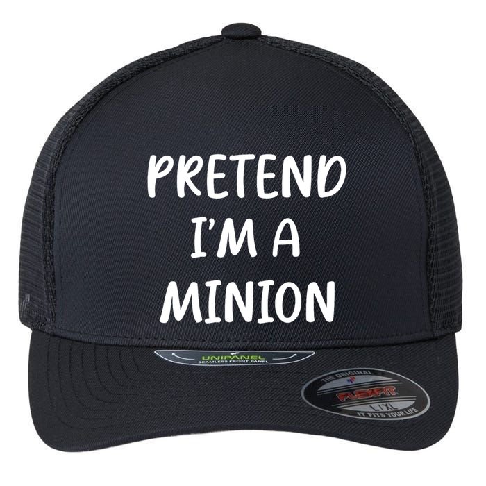 Funny Easy Lazy Halloween Pretend IM A Minion Costume Flexfit Unipanel Trucker Cap