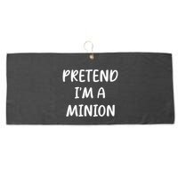 Funny Easy Lazy Halloween Pretend IM A Minion Costume Large Microfiber Waffle Golf Towel