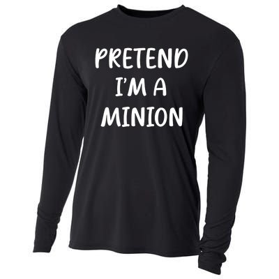 Funny Easy Lazy Halloween Pretend IM A Minion Costume Cooling Performance Long Sleeve Crew