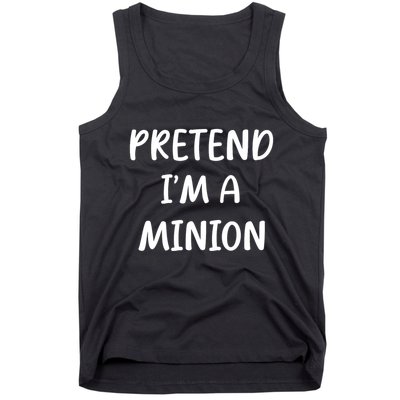 Funny Easy Lazy Halloween Pretend IM A Minion Costume Tank Top